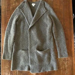 Old Navy Garter Stitch Open Front Cardigan Sweater Coat - Mushroom- Small